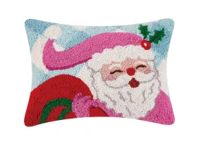 Festive Gingham Santa Hook Pillow