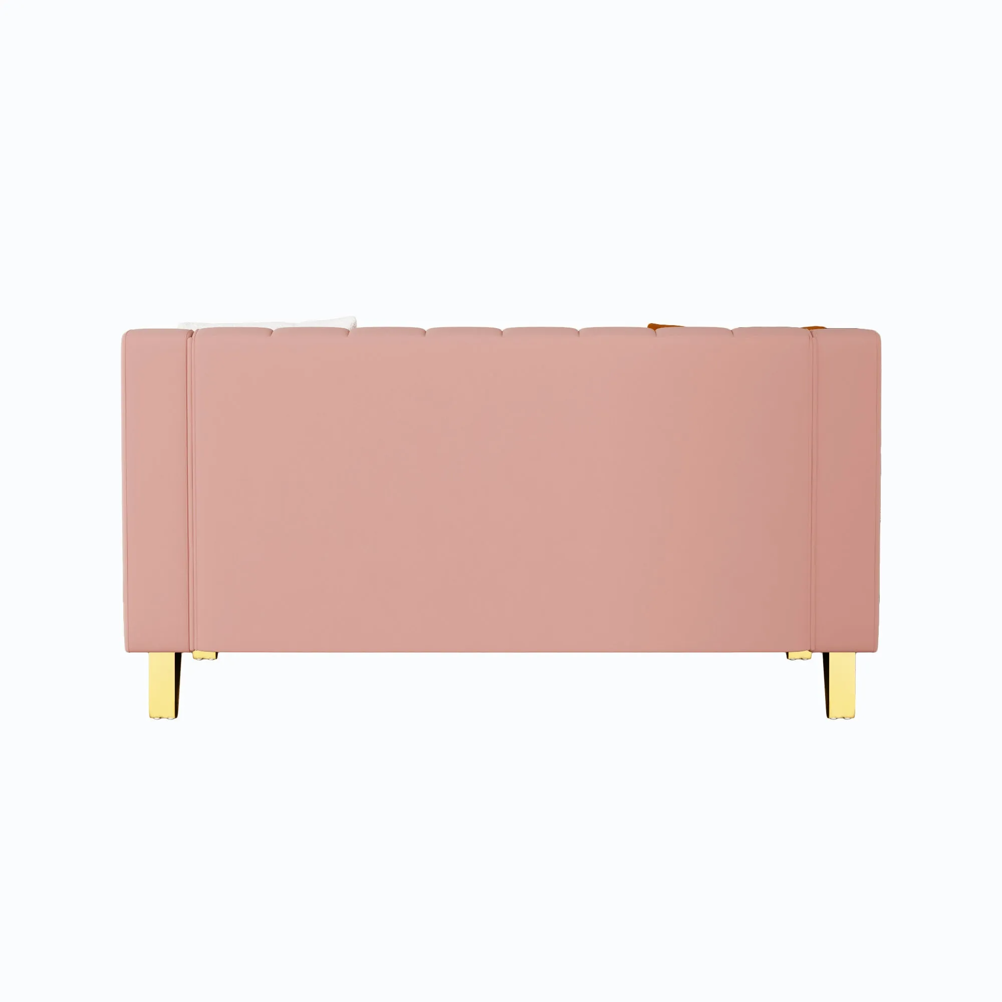 Fexa Velvet Loveseat Sofa - Pink