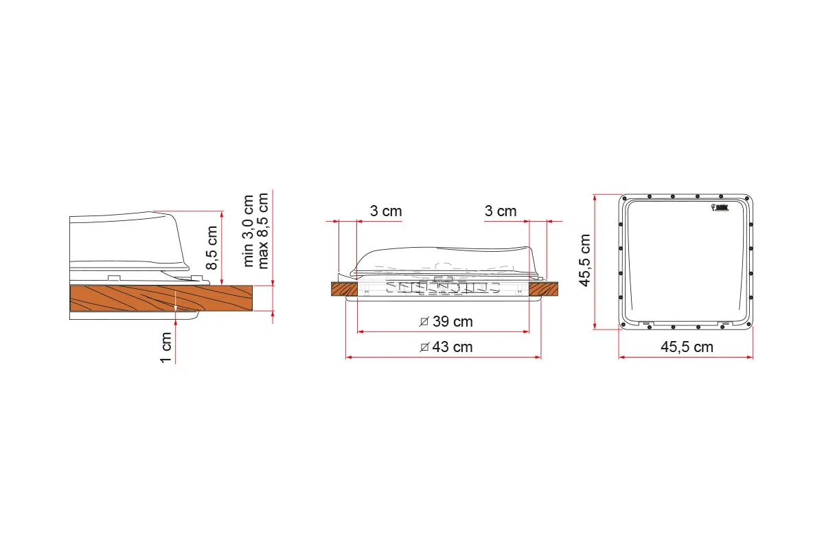 Fiamma Rooflight Vent 40 Crystal