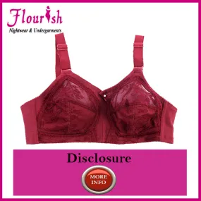 Flourish Disclosure  Non-Padded Non-Wired Full Coverage Bra Plus Size