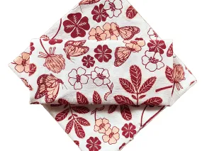 Flower & Monarchs Tea Towel