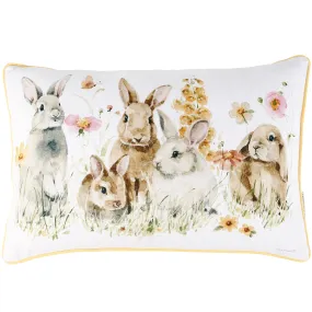 Flower Bunnies Pillow