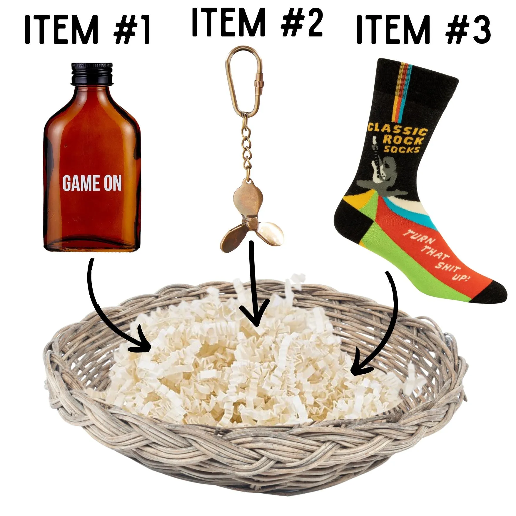 Game On Father's Day Gift Basket | 3 Gift Items in a Reusable Basket