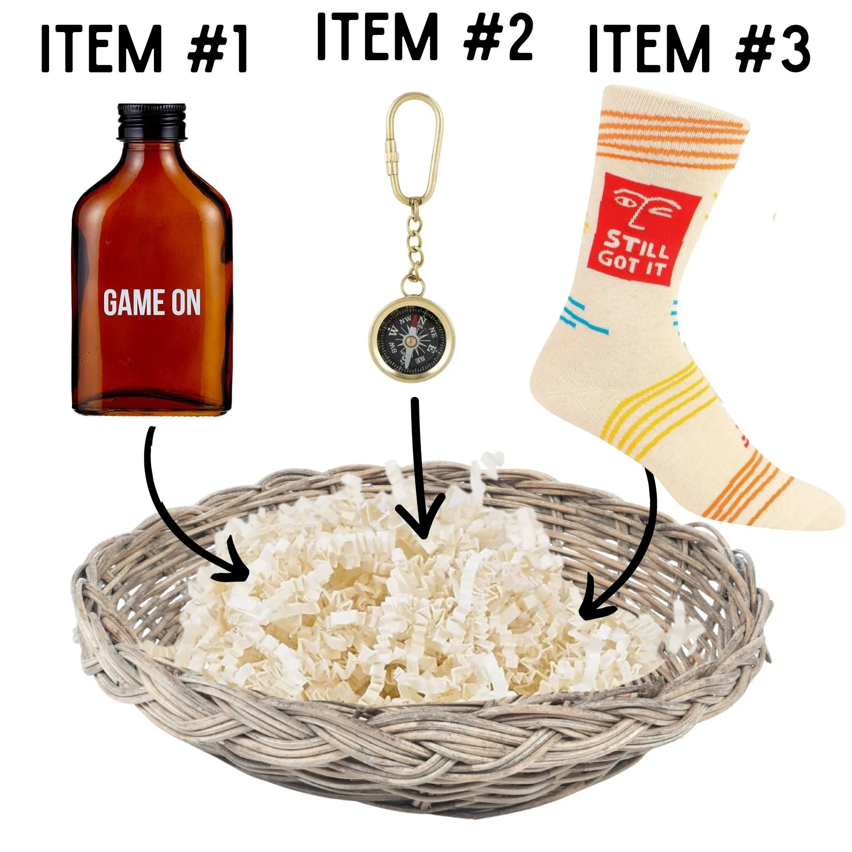 Game On Father's Day Gift Basket | 3 Gift Items in a Reusable Basket