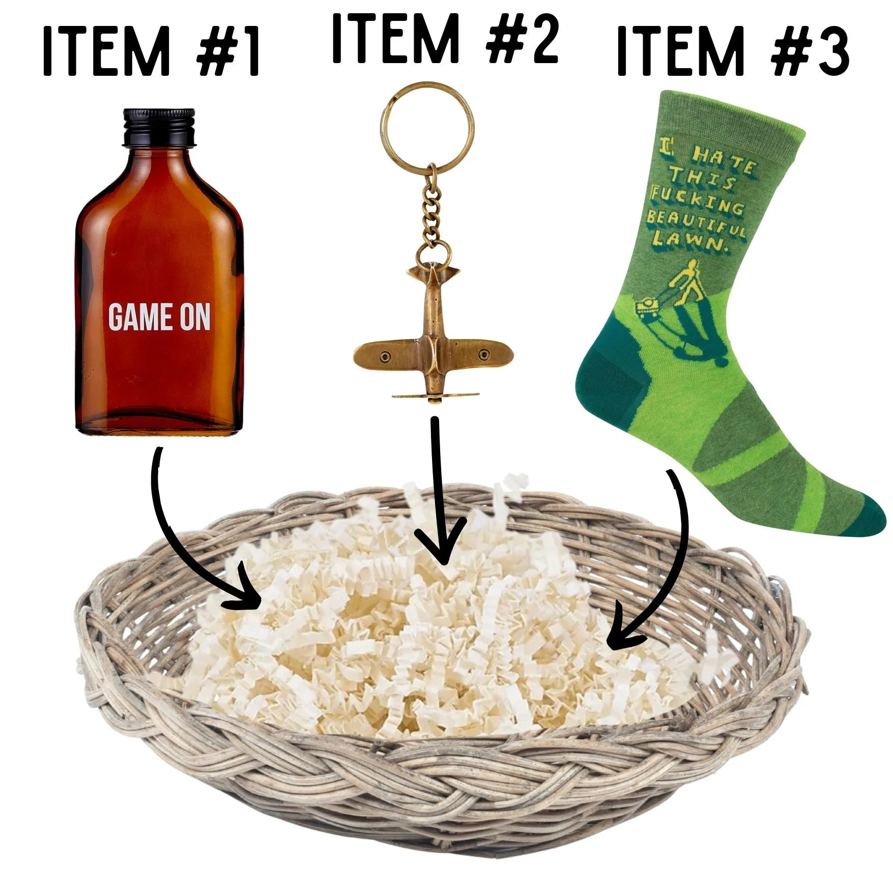 Game On Father's Day Gift Basket | 3 Gift Items in a Reusable Basket