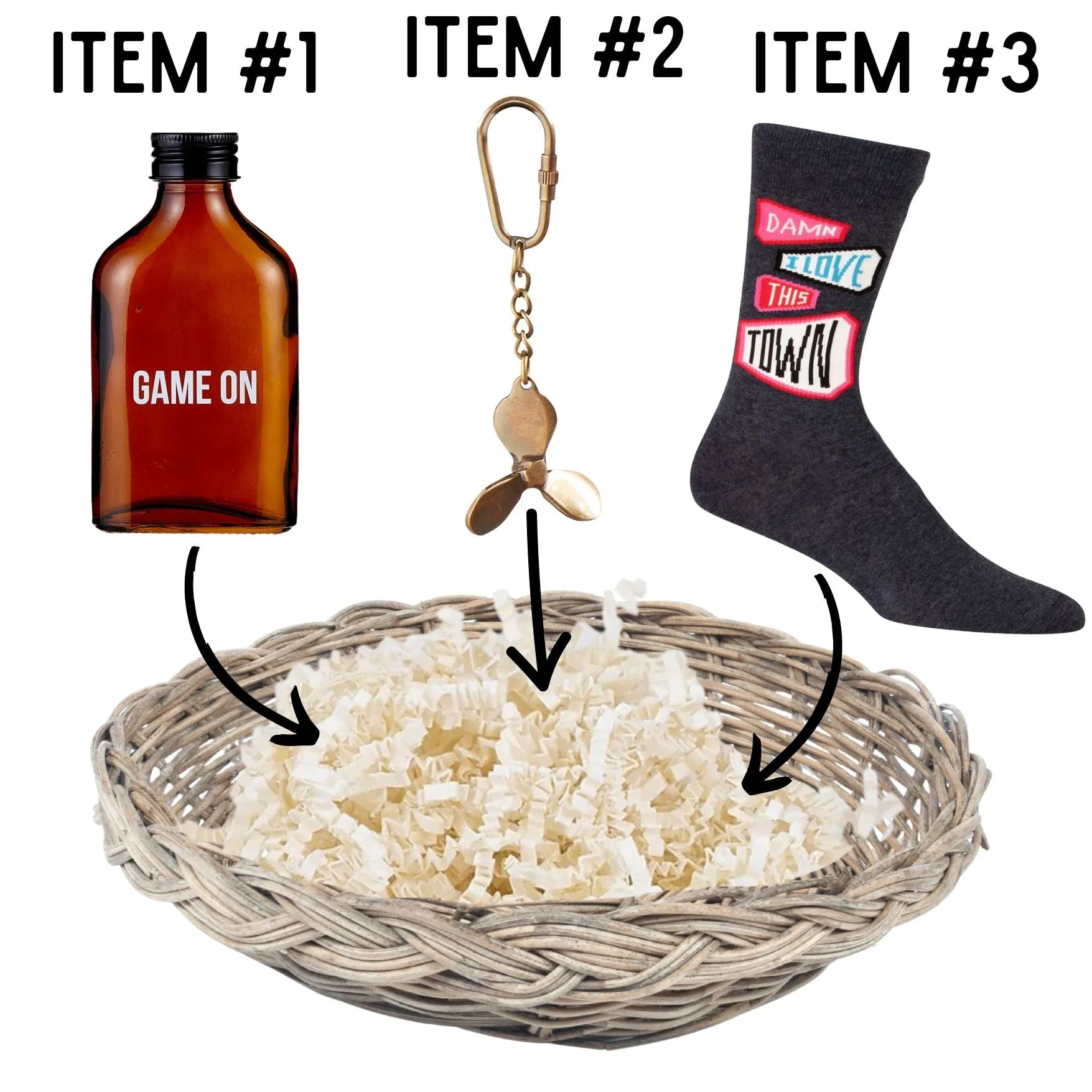 Game On Father's Day Gift Basket | 3 Gift Items in a Reusable Basket