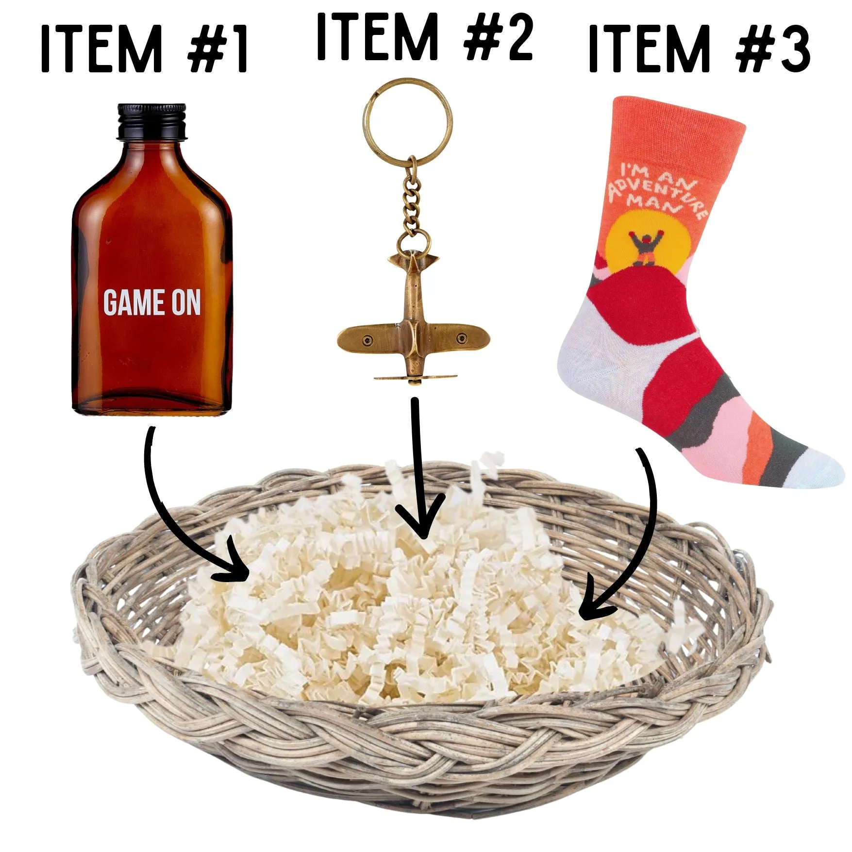 Game On Father's Day Gift Basket | 3 Gift Items in a Reusable Basket