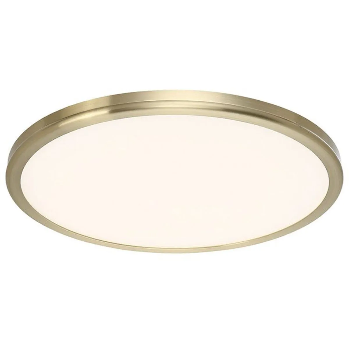 Geos 15 in. LED Disk Light 2700K Brushed Brass Finish