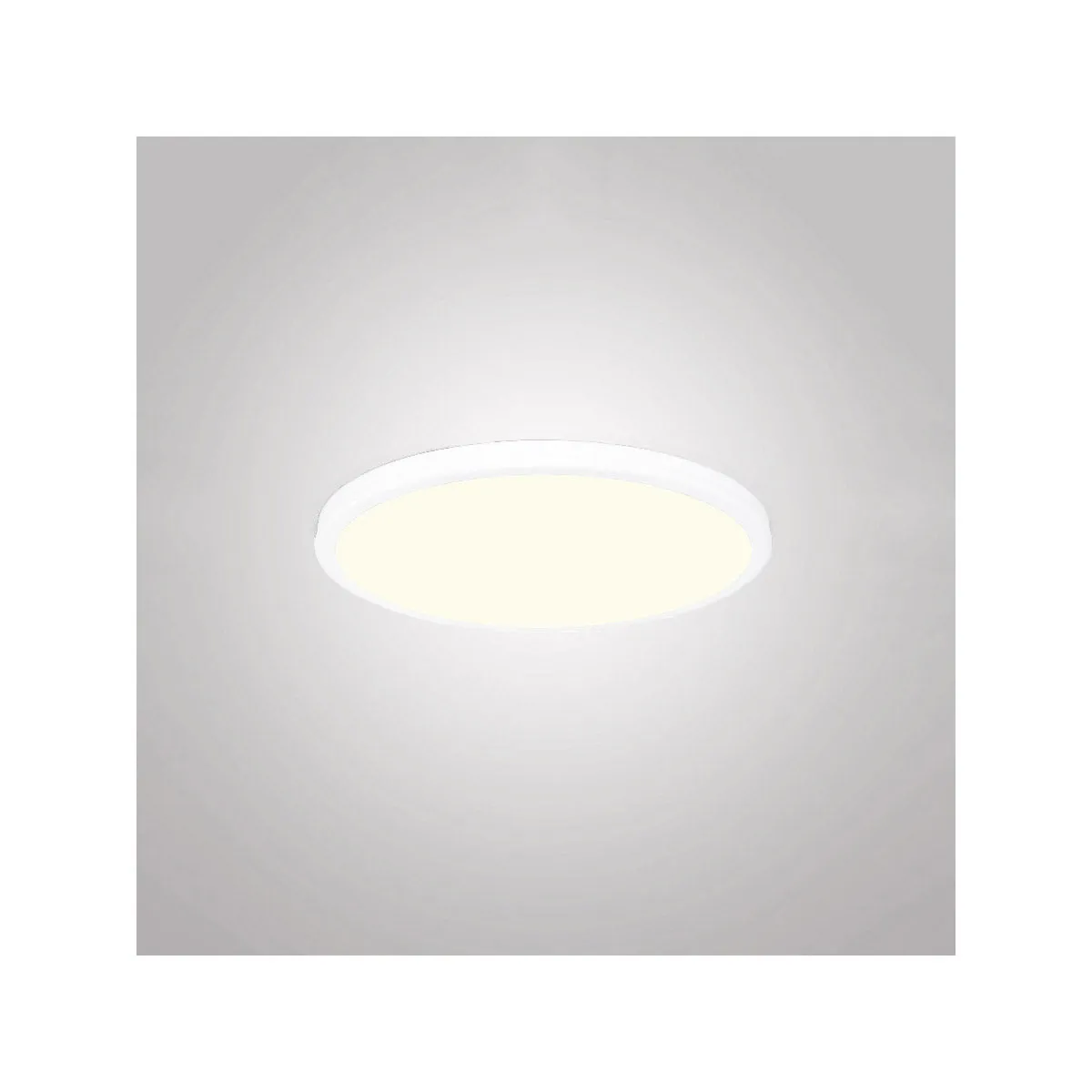 Geos 15 in. LED Disk Light 2700K White Finish