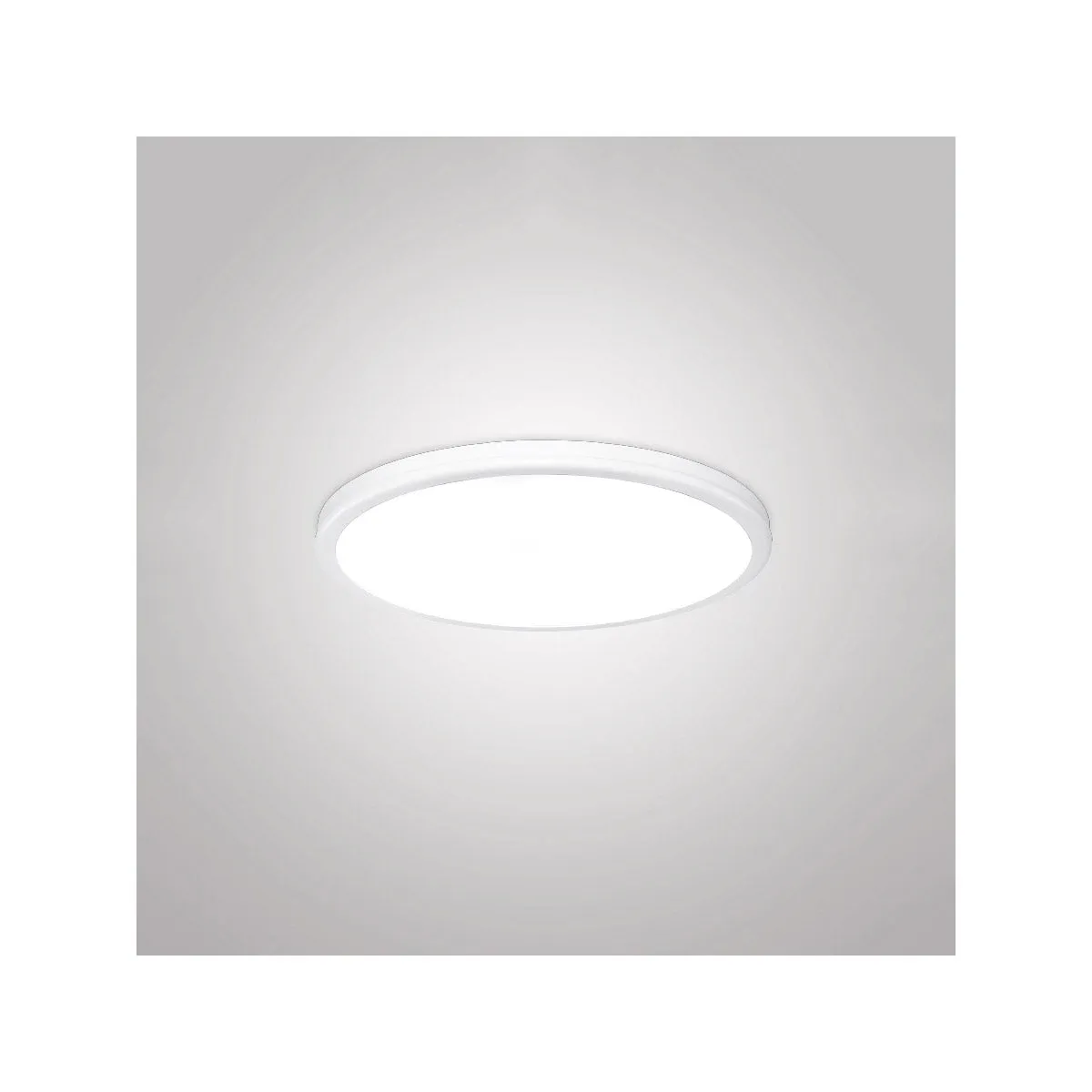 Geos 15 in. LED Disk Light 3000K Silver Finish