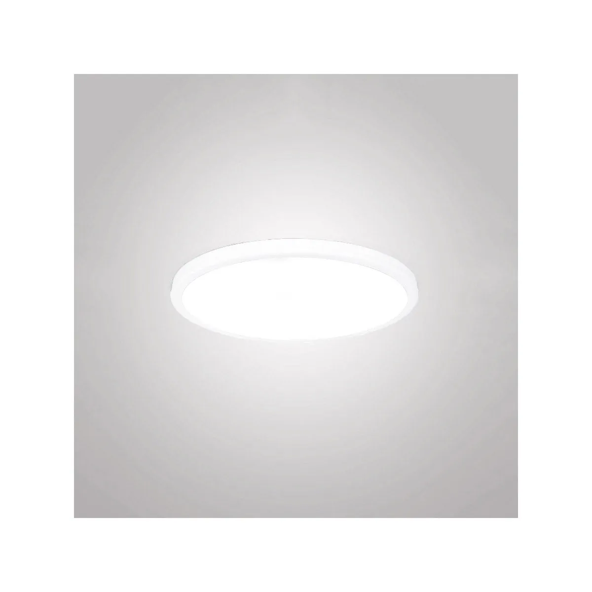 Geos 15 in. LED Disk Light 3000K White Finish