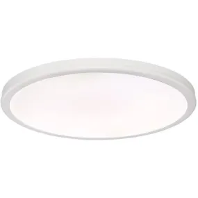 Geos 15 in. LED Disk Light 3000K White Finish