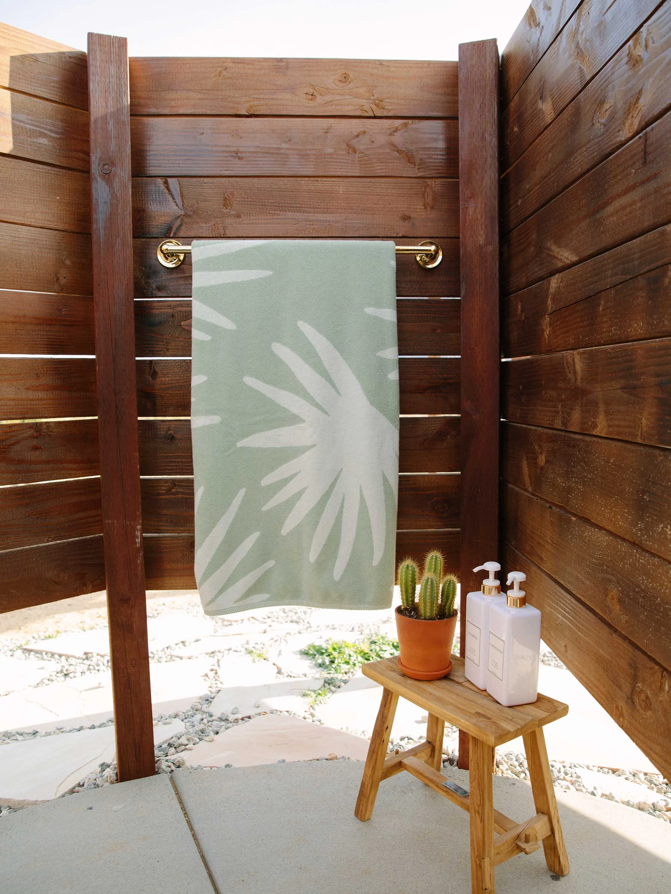 Green Agave Cabana Beach Towel