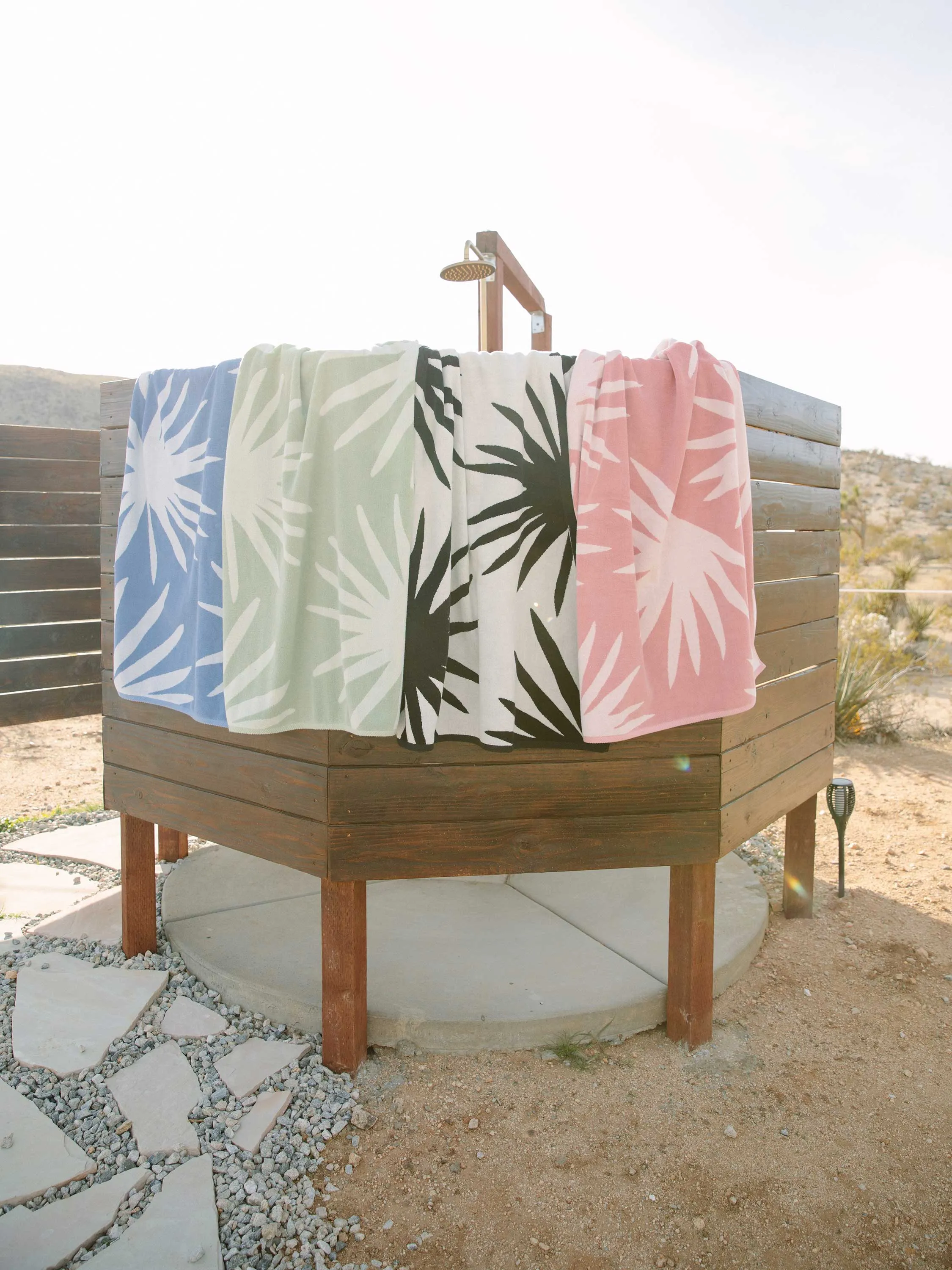 Green Agave Cabana Beach Towel