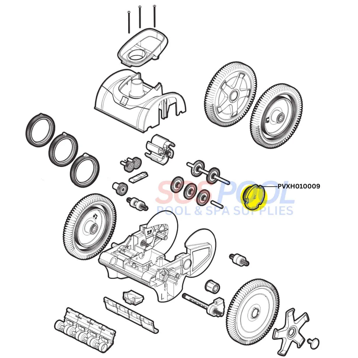 Hayward AquaNaut 4 Wheel Cleaner Steering Cam | 4x4 | PVXH010009