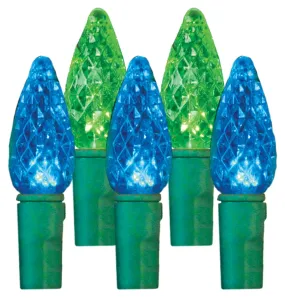 Hometown Holidays 2360-45/U17E115D Light Spool, 14.4 (0.12 amps) W, 210-Lamp, LED Lamp, Blue/Green Lamp :EA: QUANTITY: 4