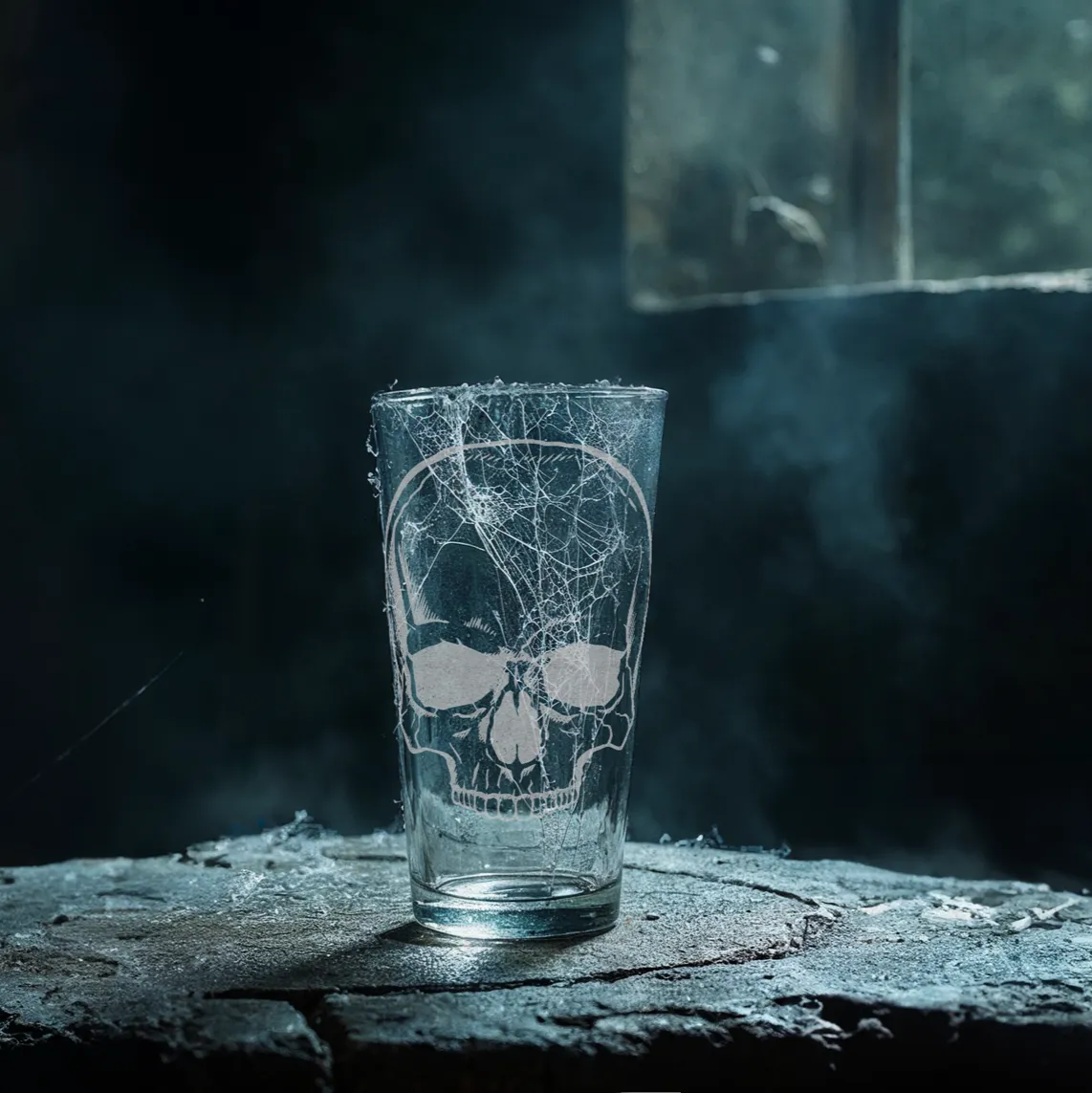 HUMAN SKULL Pint Glass by Lumengrave