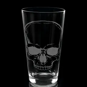 HUMAN SKULL Pint Glass by Lumengrave