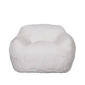 I AM FAKE Snug Faux Fur Chair Medium WHITE