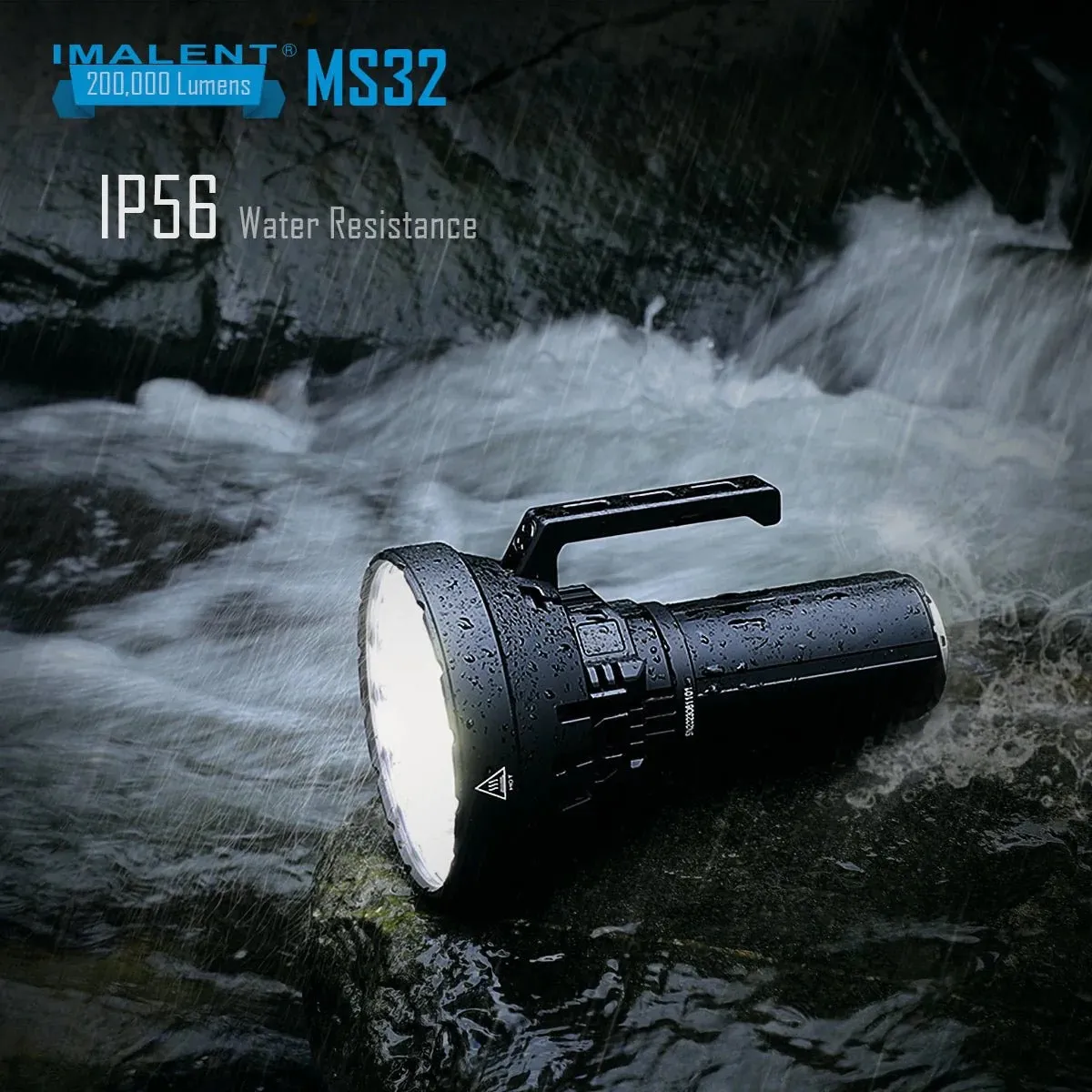 Imalent MS32W 200,000 Lumen Rechargeable Warm LED Flashlight - Brightest Handheld Flashlight In The World