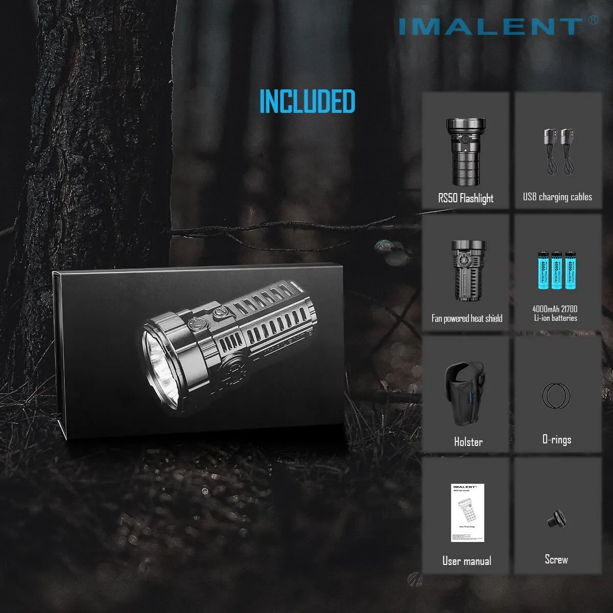 IMALENT RS50 20000 lumen flashlight