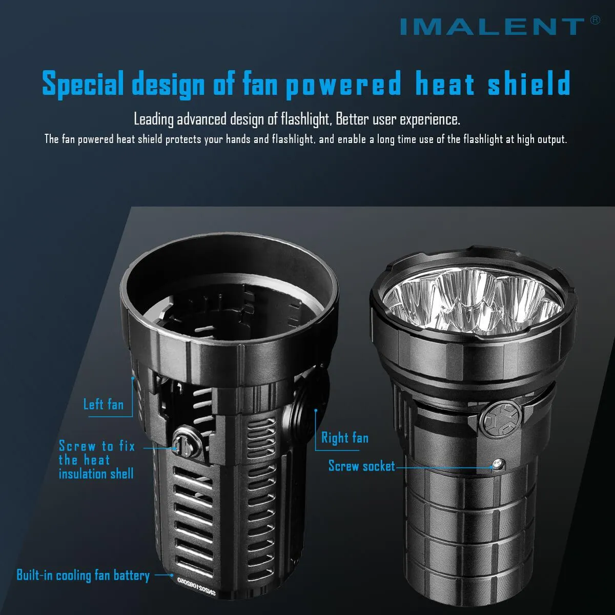 IMALENT RS50 20000 lumen flashlight