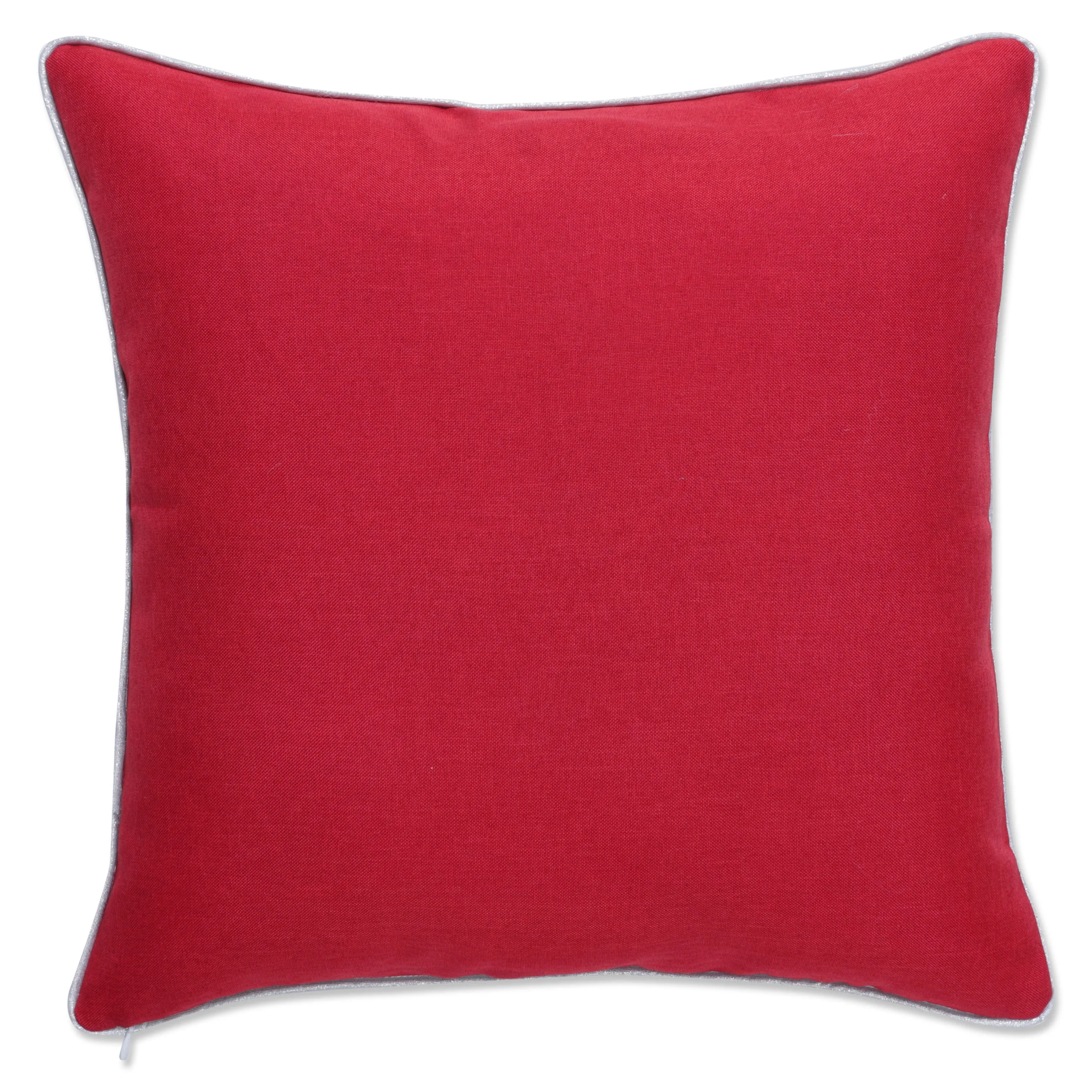 Indoor Merry Little Christmas Red 18-inch Throw Pillow Cover