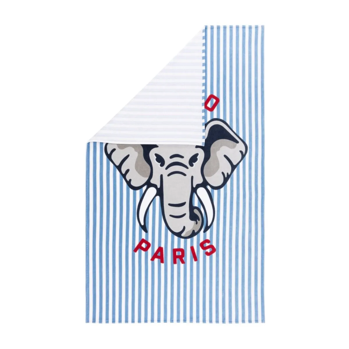 Kenzo K Elephant Printed Velour Beach Towel by Yves Delorme