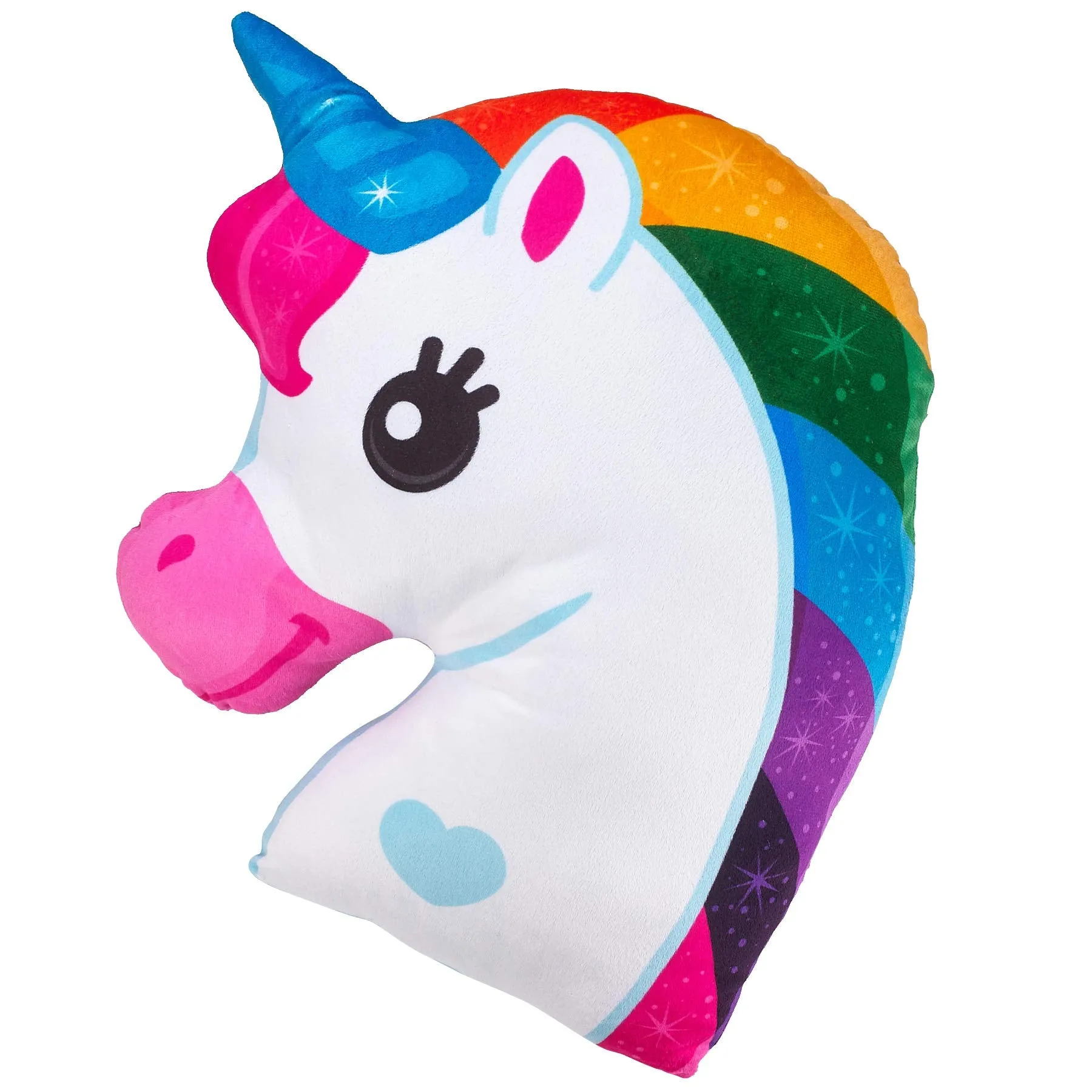 Kicko Unicorn Pillow - 16 Inch Unicorn Head Pillow  Plush Pillow - Rainbow Unicorn Plush