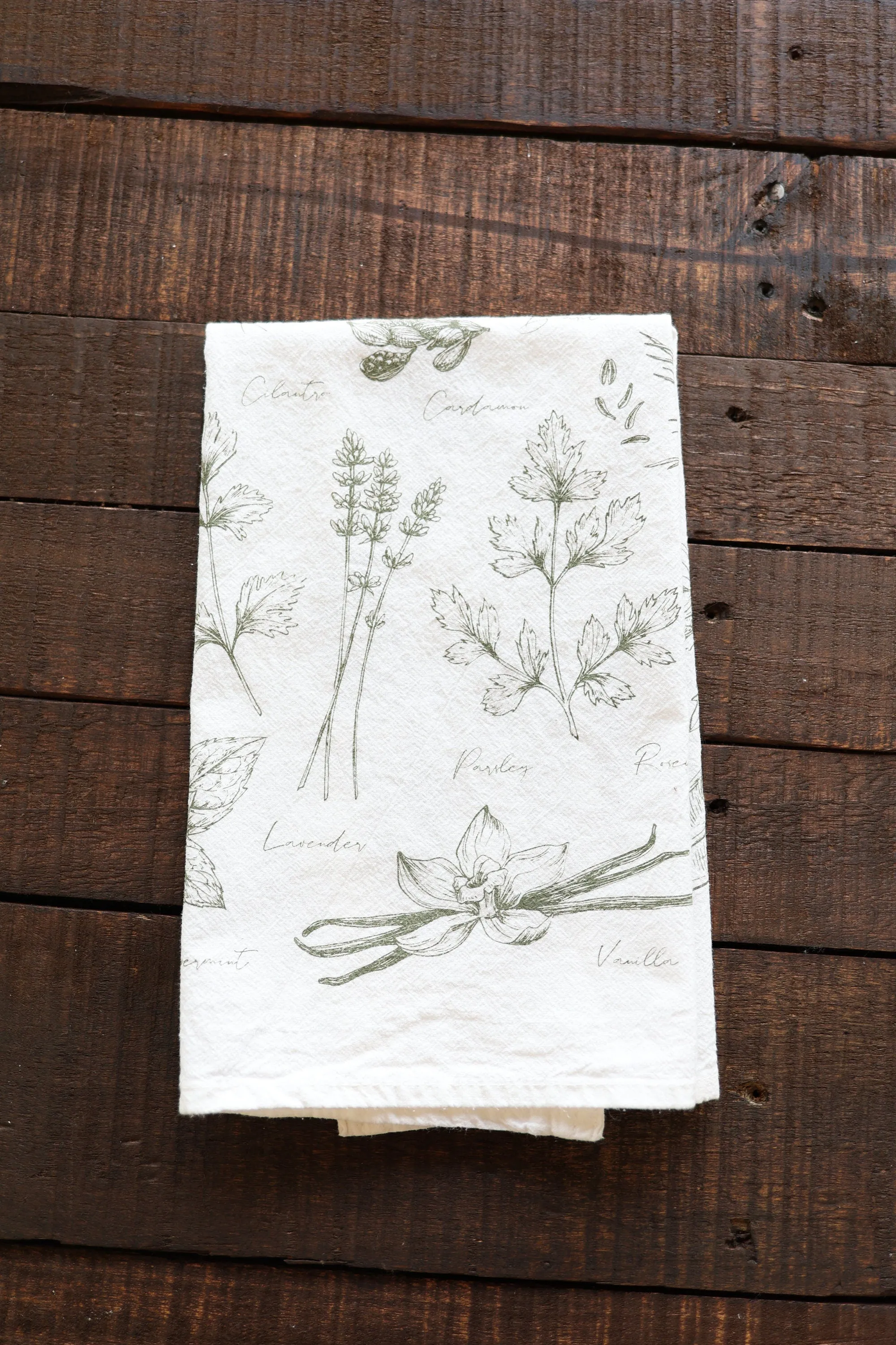 Kitchen Herbs Tea Towel