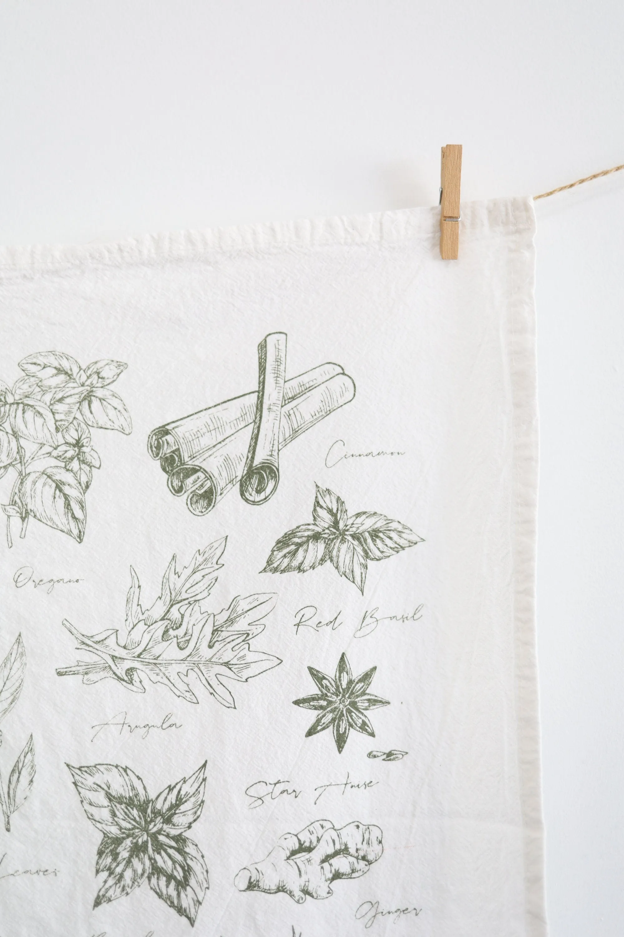 Kitchen Herbs Tea Towel