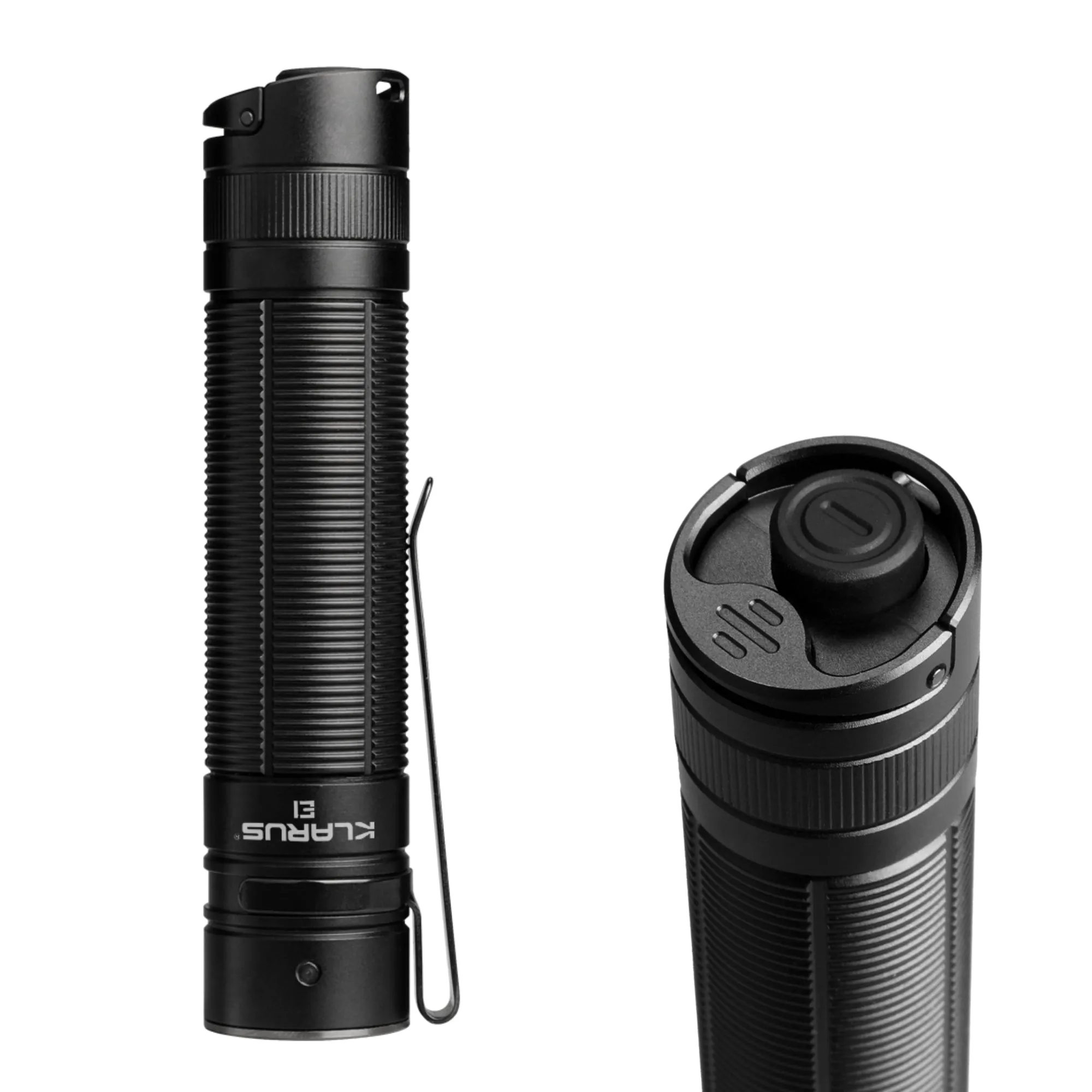 Klarus E1 Pocket Flashlight EDC Dual-Switch Tactical Rechargeable Light