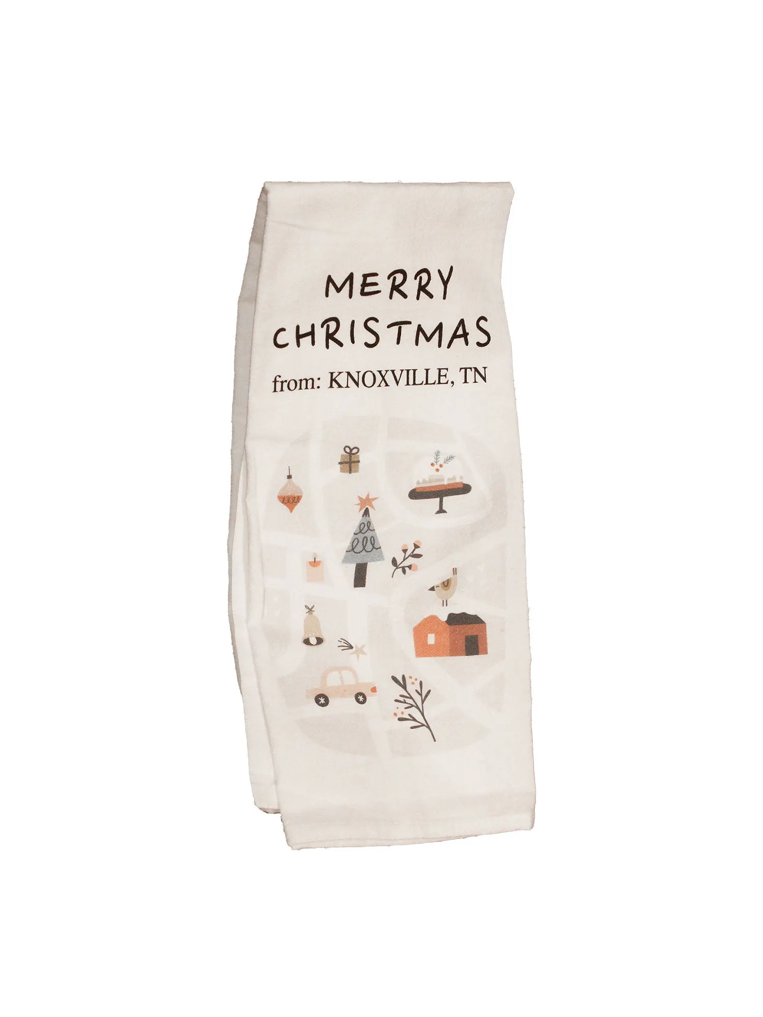 Knoxville Christmas Tea Towel