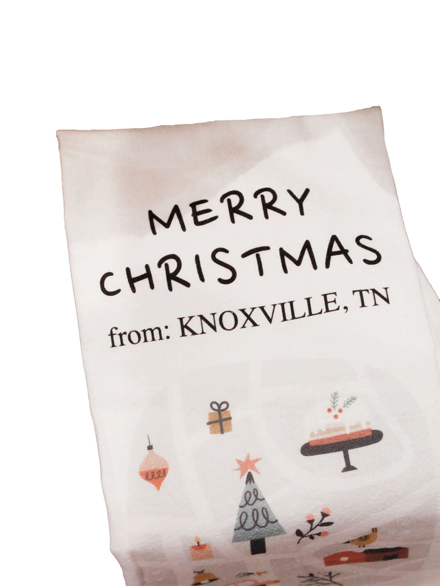 Knoxville Christmas Tea Towel