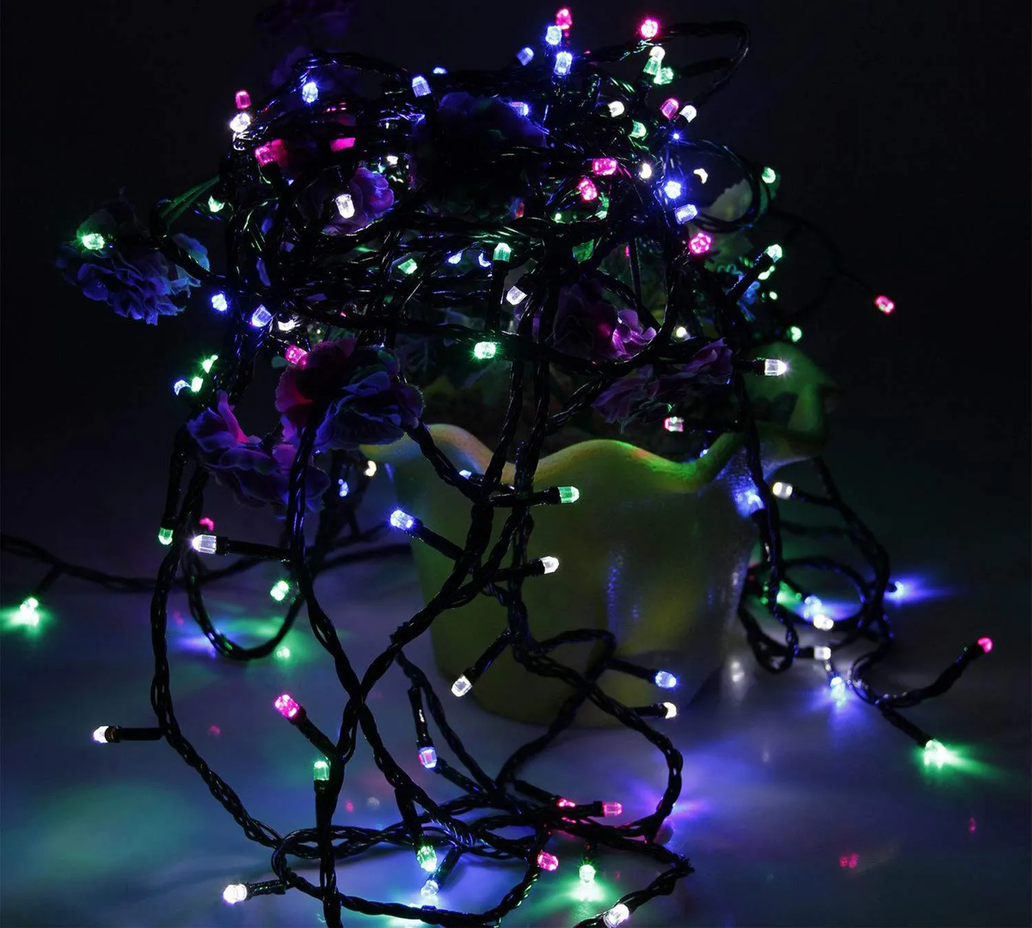 Kuber Industries 2 Pieces 10 Meter Diamond LED's Waterproof Fairy Decorative String Light - Red Green Blue - Decoration Indoor/Outdoor for Party Wedding Diwali -CTKTC022982