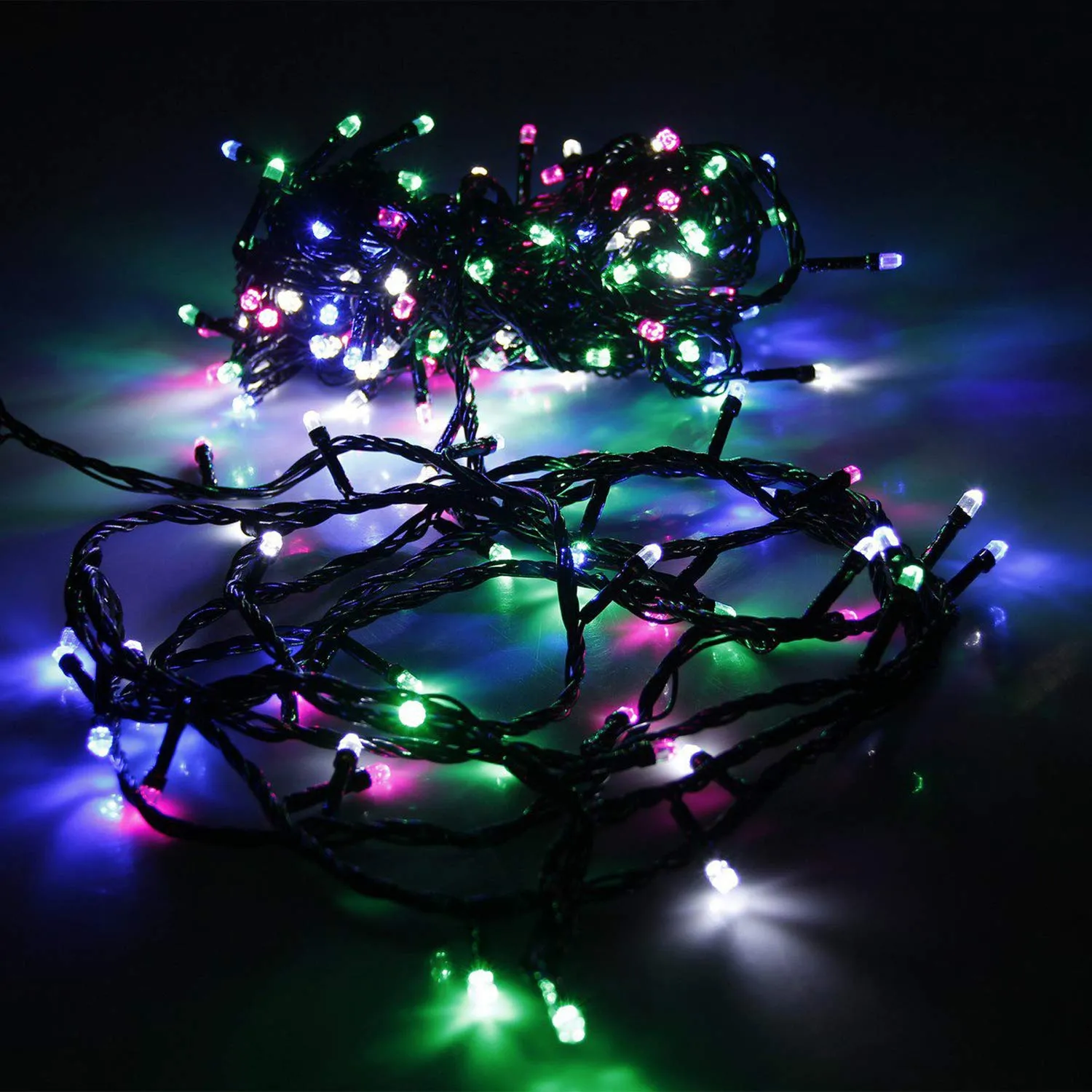 Kuber Industries 2 Pieces 10 Meter Diamond LED's Waterproof Fairy Decorative String Light - Red Green Blue - Decoration Indoor/Outdoor for Party Wedding Diwali -CTKTC022982