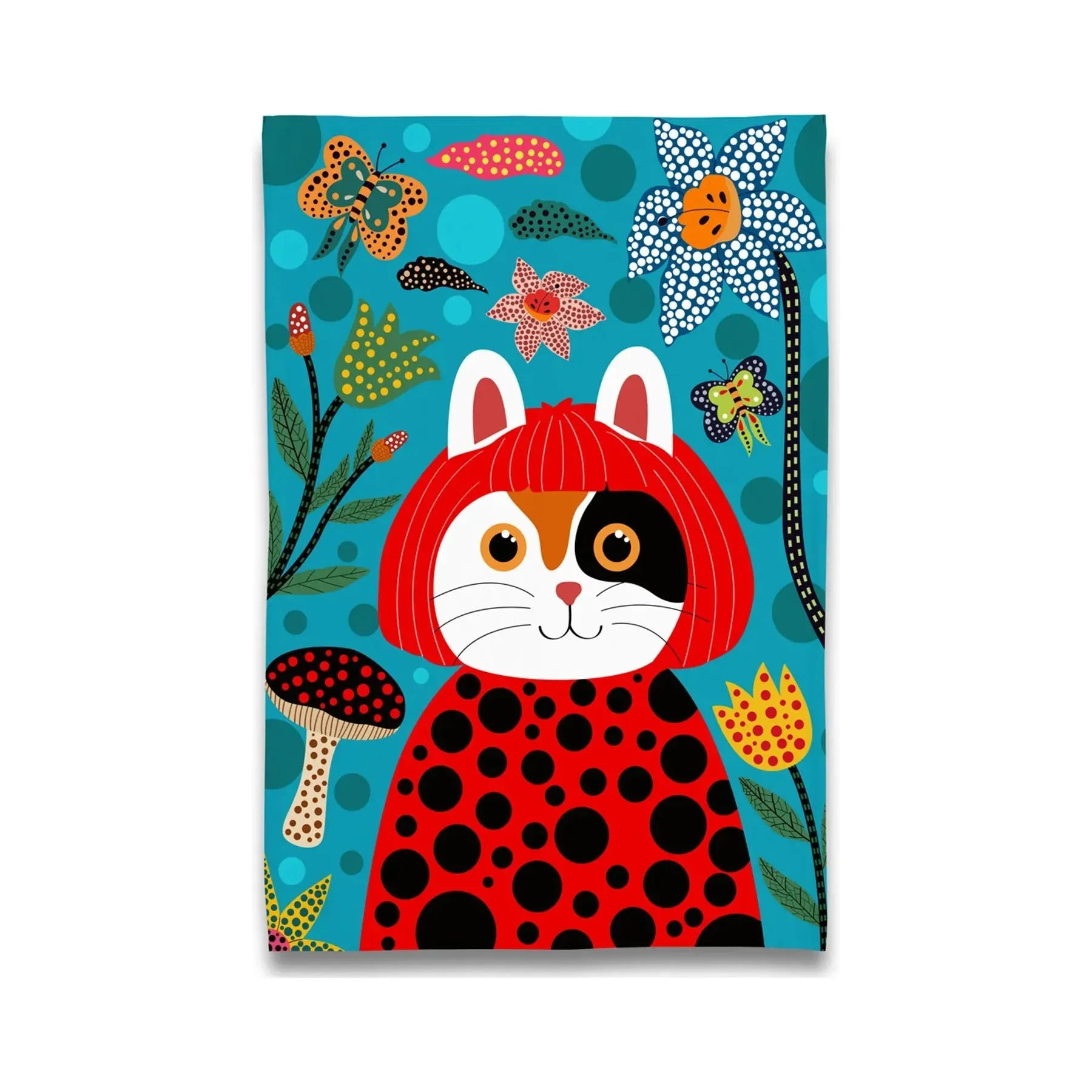 Kusameow Calico Cat Dish Towel