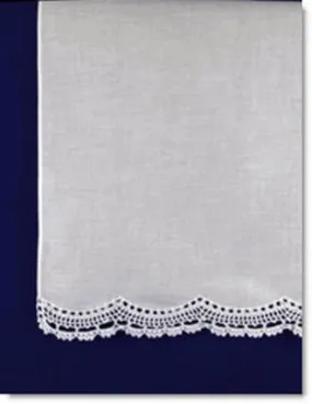 Lace edged towel