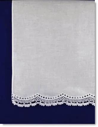 Lace edged towel