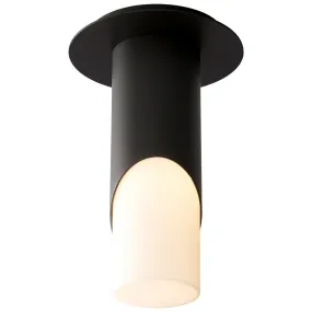 LED Ceiling Mount from the Ellipse Collection in Black Finish by Oxygen