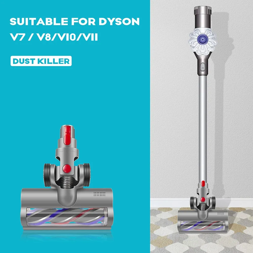 LED Turbo Brush Roller Head for Dyson V7-V15 - Powerful Suction, Quick Release