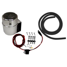 Leed Chrome Bandit Vacuum Pump - Electric - 12V - Hardware/Hose/Wiring Included - Chrome Housing