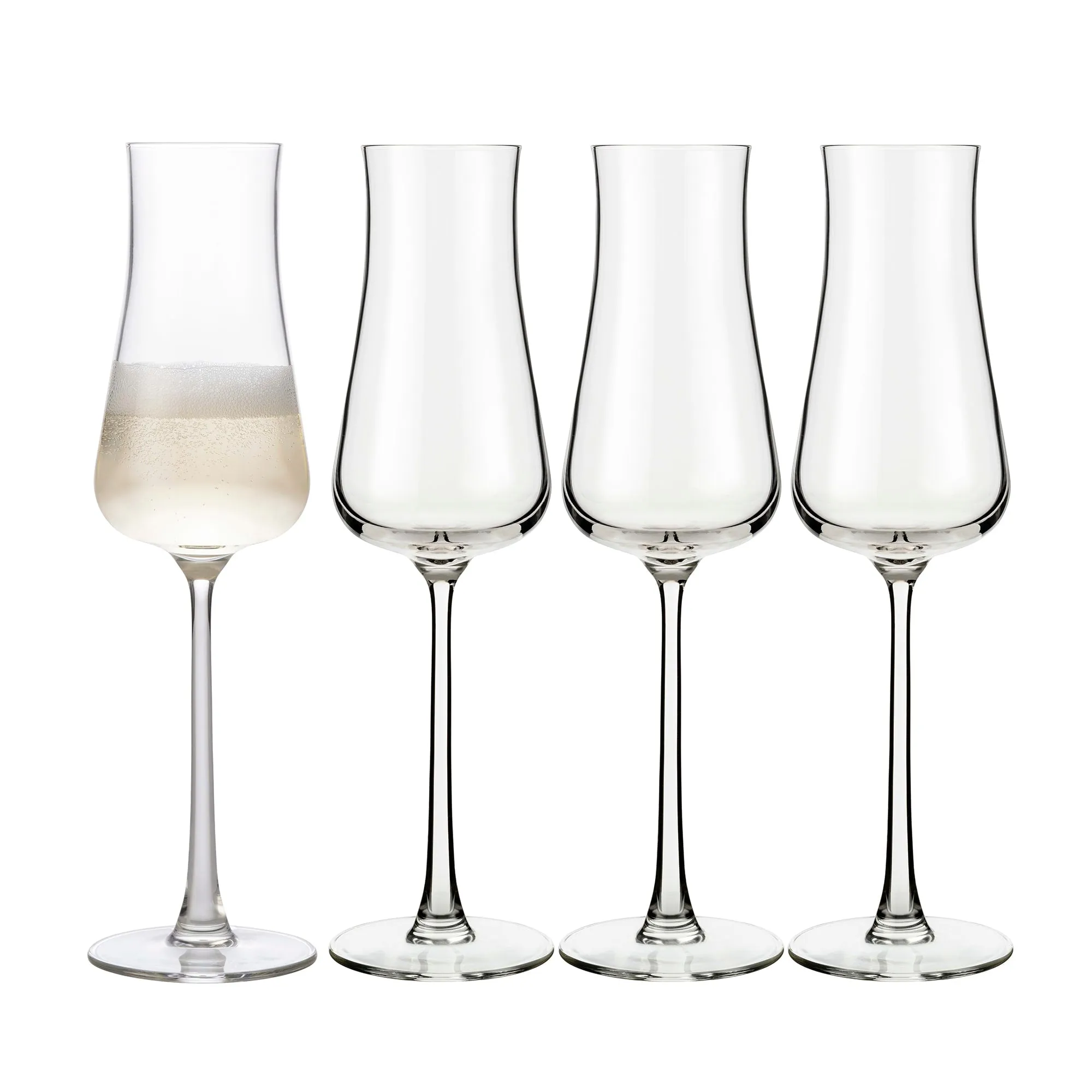 Libbey Signature Stratford Champagne Flute Glass, 8 ounce, Set of 4