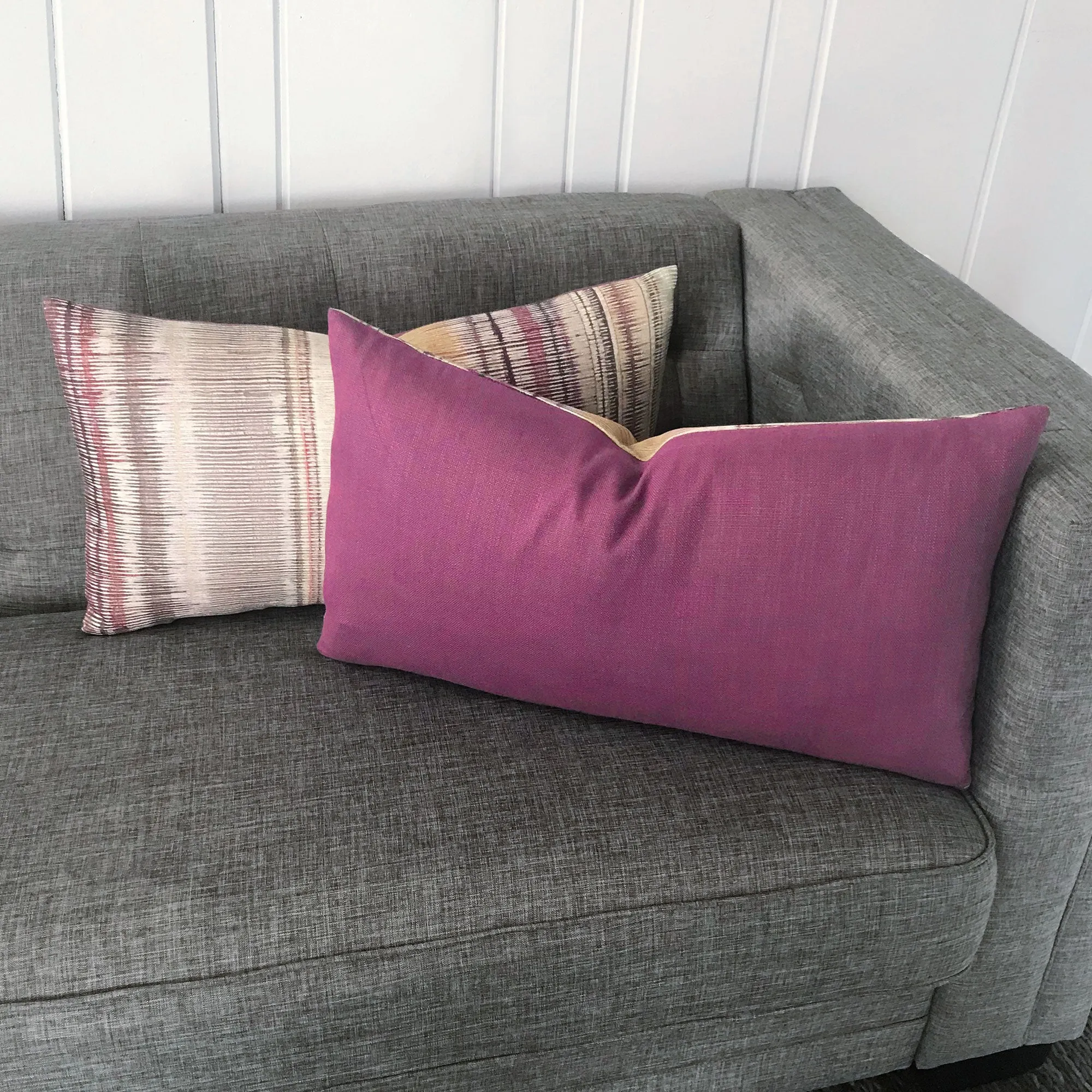 Lilac Graphite Decorative Pillow Cover 15x26