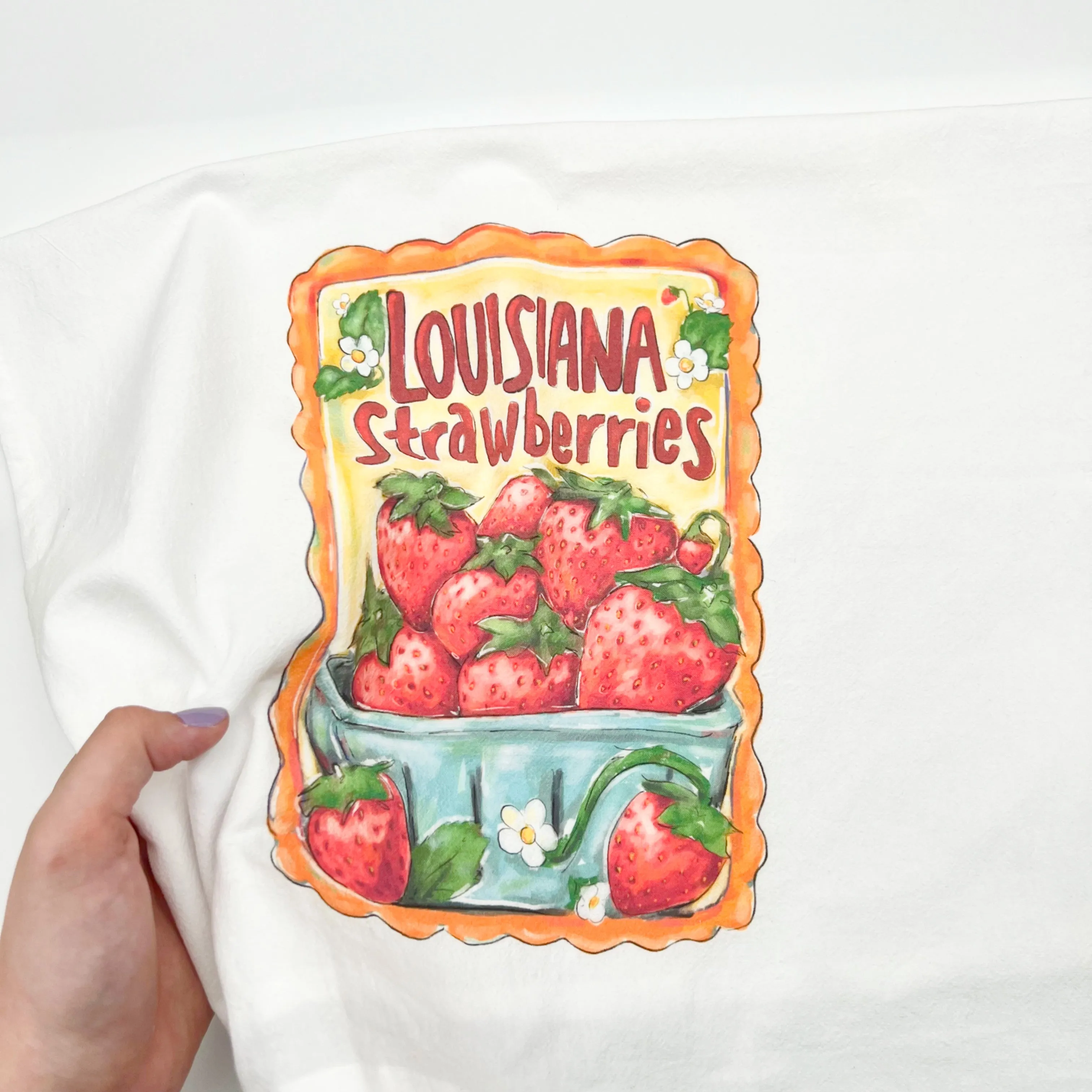 Louisiana Strawberries Towel