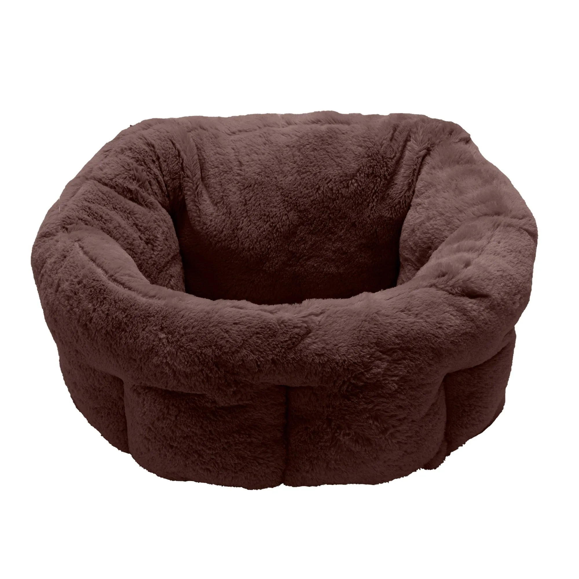 Luxe Fur Hi-Lo Cuddler Pet Bed