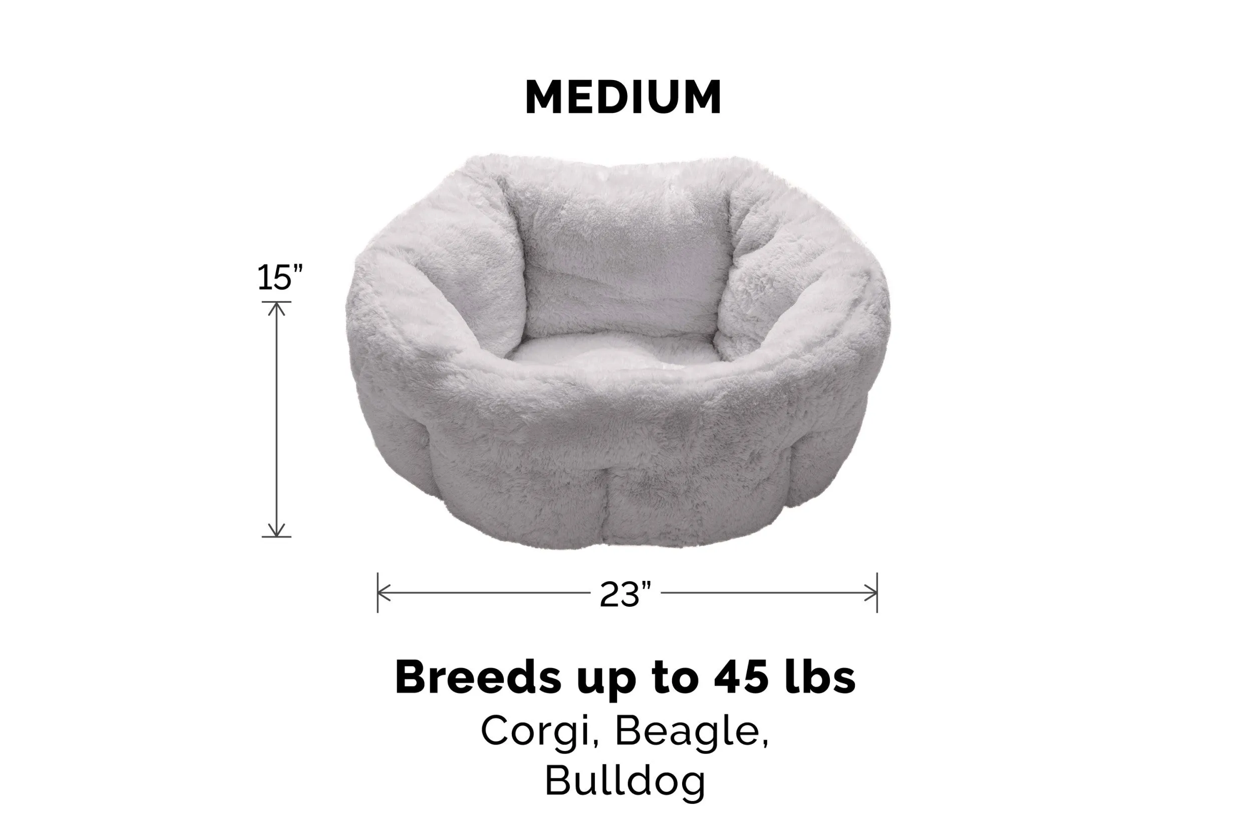 Luxe Fur Hi-Lo Cuddler Pet Bed