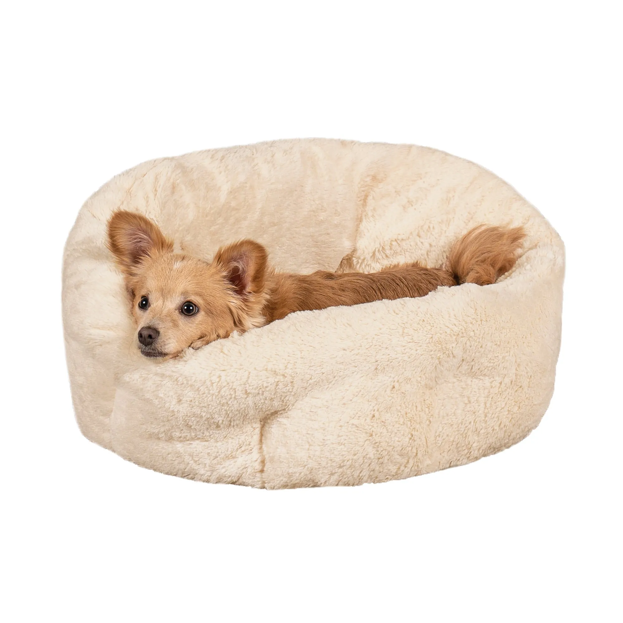 Luxe Fur Hi-Lo Cuddler Pet Bed