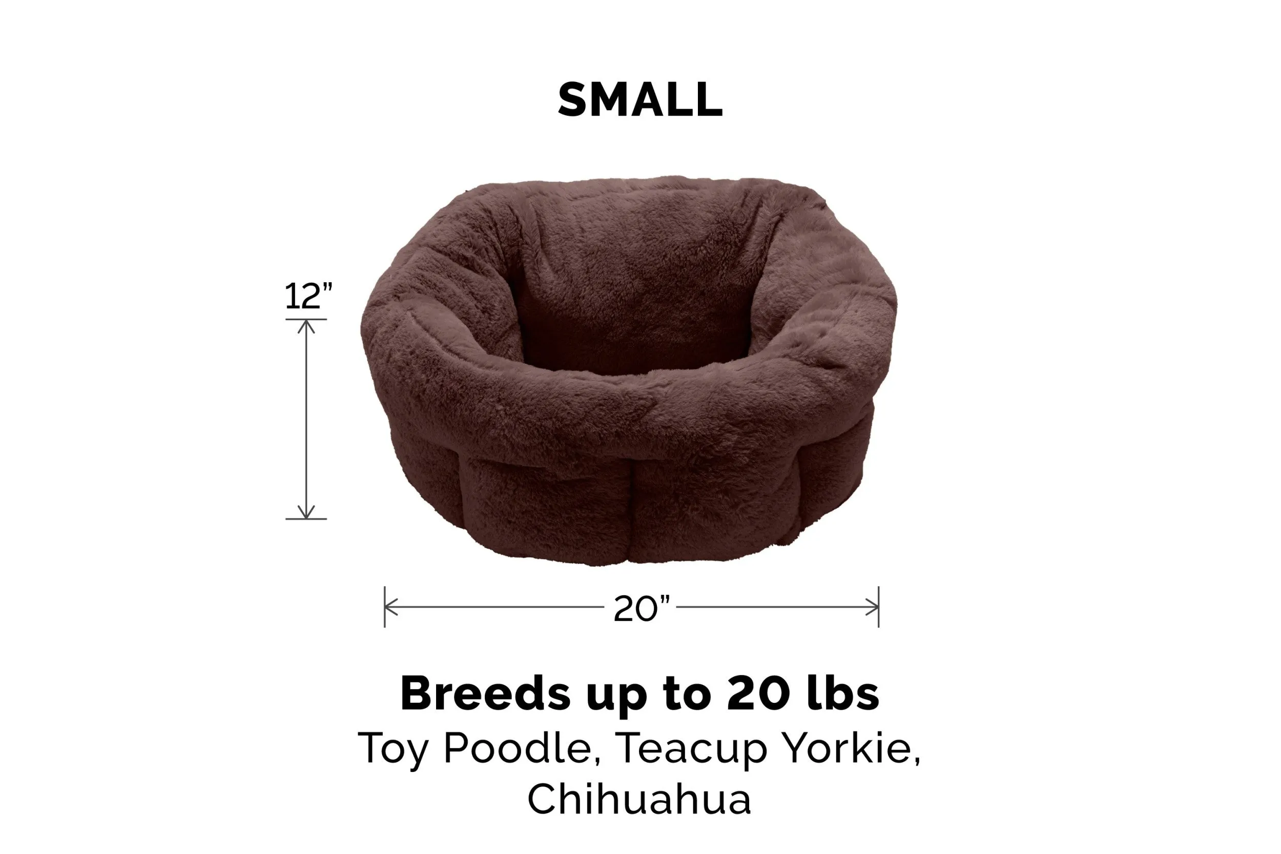 Luxe Fur Hi-Lo Cuddler Pet Bed