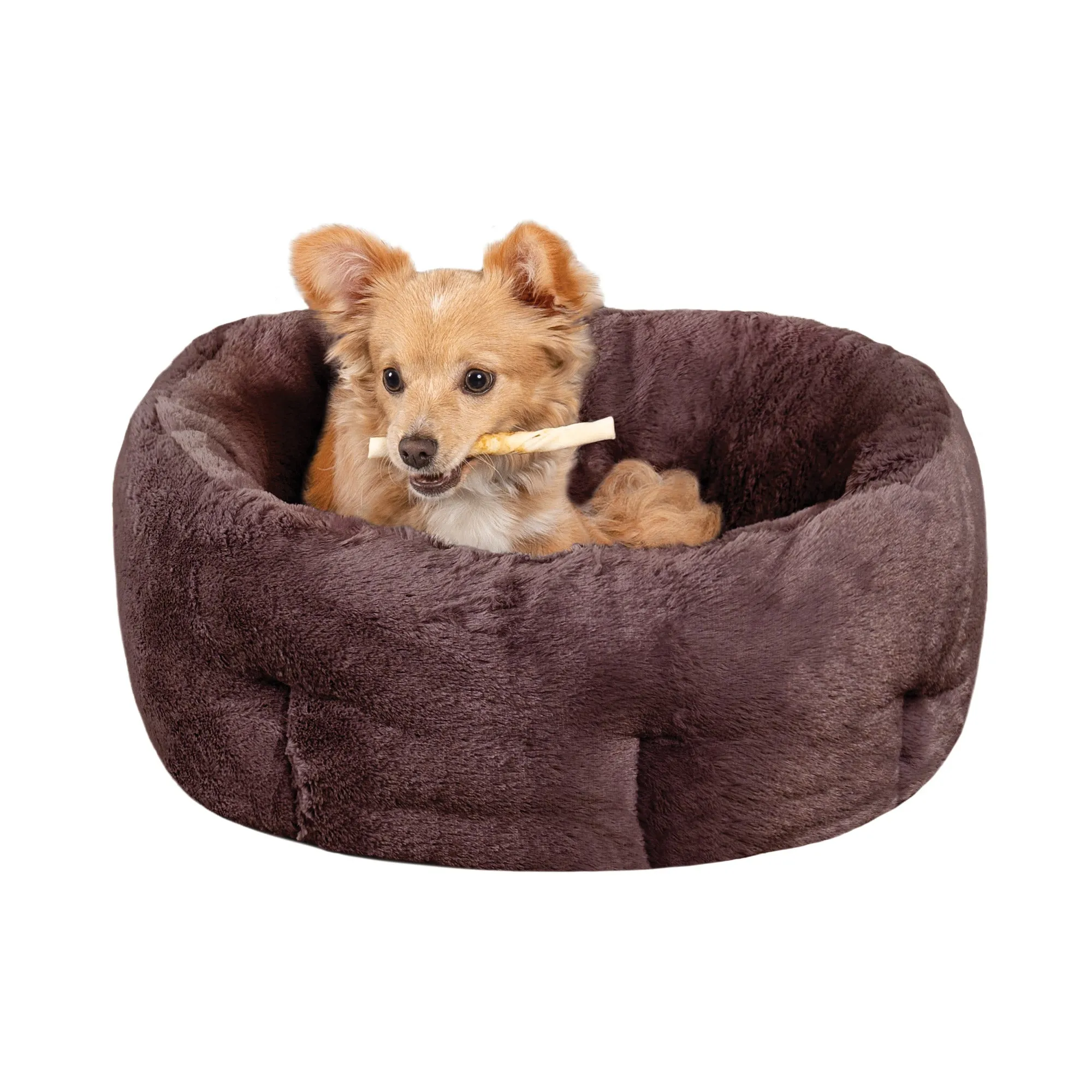 Luxe Fur Hi-Lo Cuddler Pet Bed